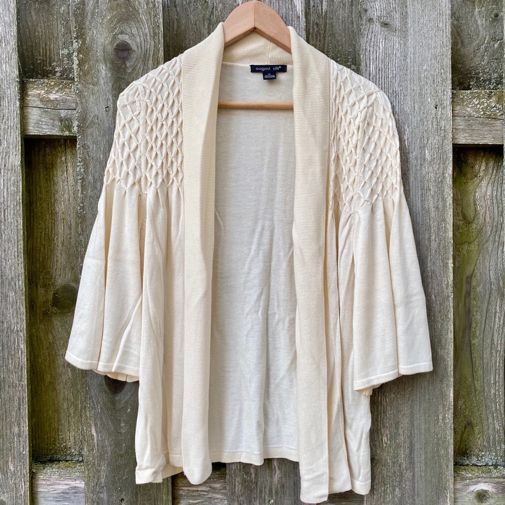 August Silk bell sleeve sweater